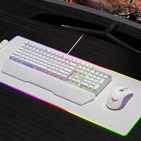 Havit Mechanical Keyboard and Mouse Combo RGB Gaming 104 Keys Wired White, Computers & Tech ...