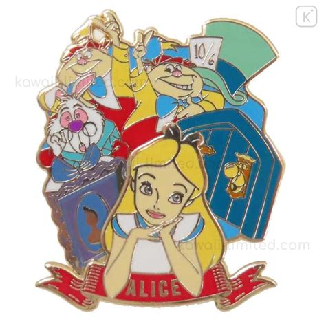 Japan Disney Pin Badge Alice In Wonderland Rabbit Kawaii Limited