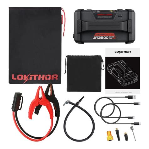 Ja Lokithor V A Lifepo Jump Starter With Psi Air Inflator