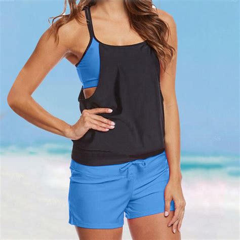 Womens Ruffle Tankini Swimsuit With Shorts Tummy Control Juhi