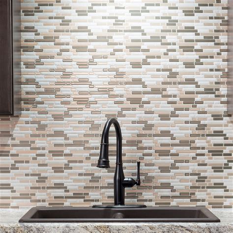 Acp Tack Tile Peel Stick Vinyl Backsplash Pack Of Walmart