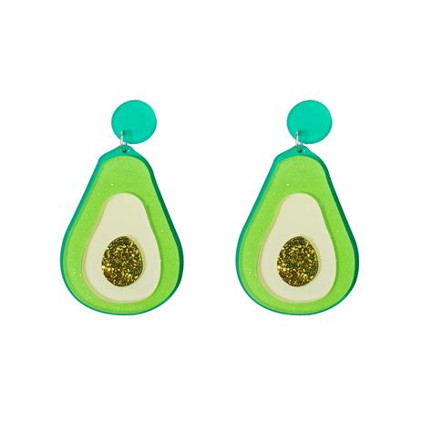 Aretes De Aguacate De Acrílico Alala