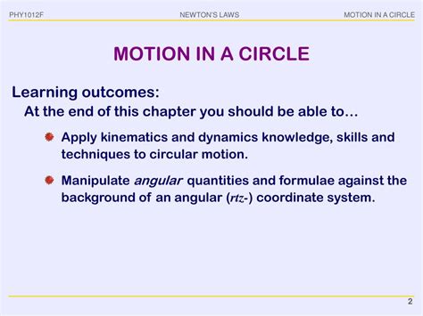 Ppt Phy1012f Circular Motion Powerpoint Presentation Free Download