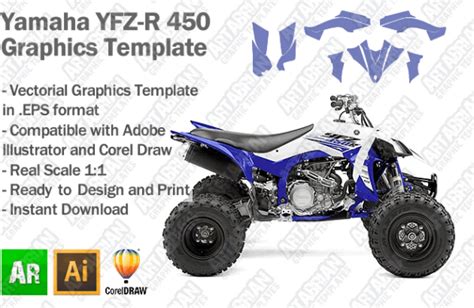 Yamaha Graphics Templates Artabrian MX ATV Templates