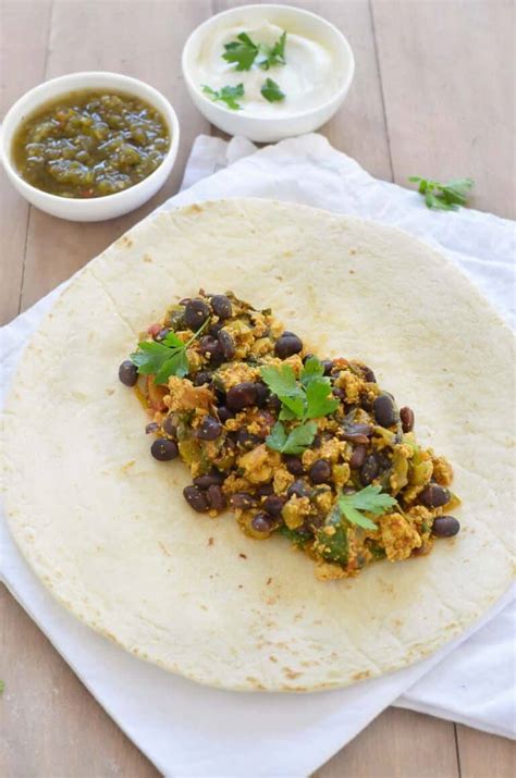 Slow Cooker Tofu Southwestern Breakfast Burritos