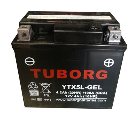 Akumulator Tuborg YTX5L GEL 12V 5Ah 100A Prostowniki Akumulatory Pl