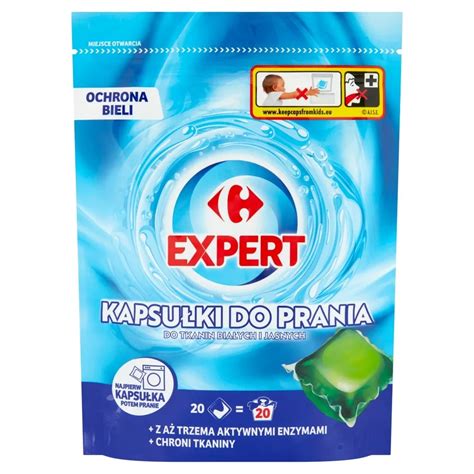 Carrefour Expert Kapsu Ki Do Prania Do Tkanin Bia Ych I Jasnych G