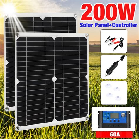 Купить дешево 200W Solar Panel Kit With 30 60A Controller DC 18V