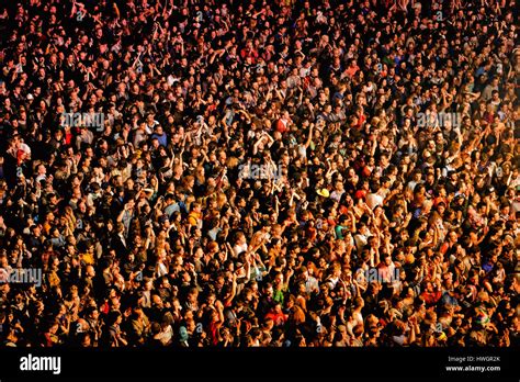 Barcelona May 30 Aerial View Of A Massive Crowd At Primavera Sound