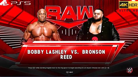 Wwe 2k23 Ps5 Bobby Lashley Vs Bronson Reed Raw April 10 2023 4k 60fps Hdr Youtube