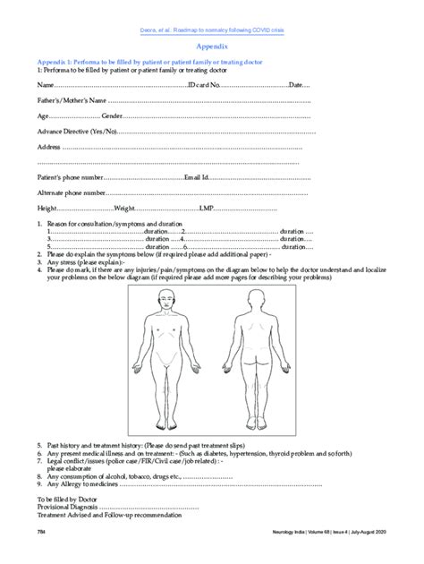 Fillable Online Appendix Neurology India Fax Email Print Pdffiller