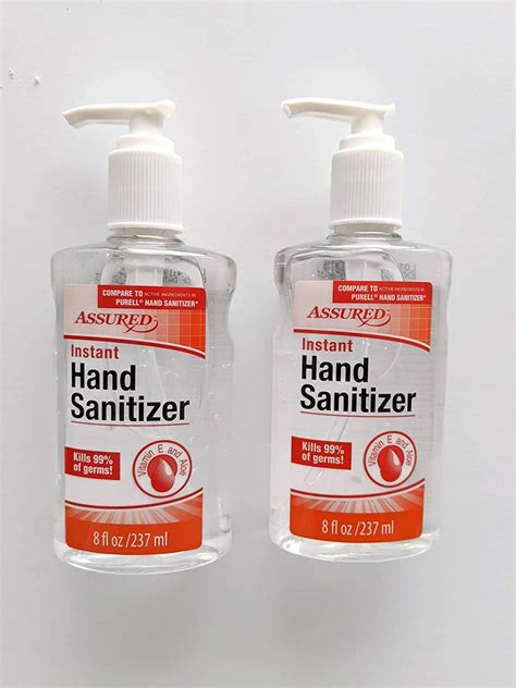 Assured Hand Sanitizer With Aloe Vitamin E 8 OZ Bottles 2 Pack 16 Oz