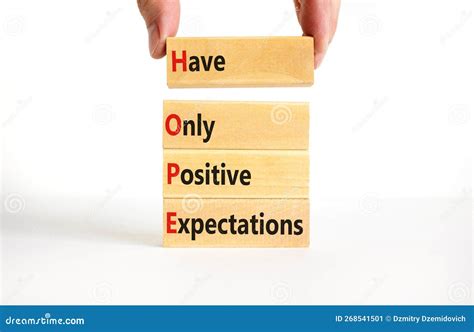 Hope Have Only Positive Expectations Symbol Concept Words Hope Have