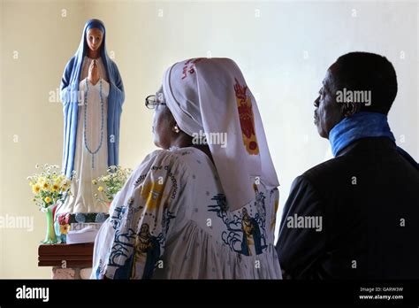 Statue Of Mother Mary In The Chapel Of The Catholic Church Of The