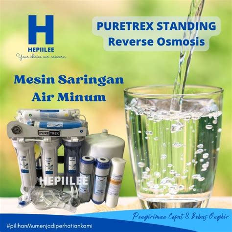 Jual Puretrex Mesin Saringan Air Minum RO Standing 5 Steps Reverse