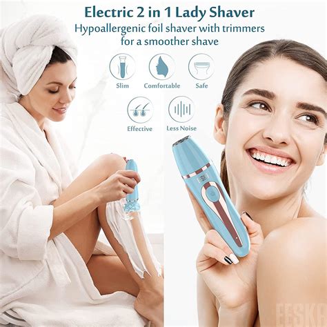 EESKA 2 In 1 Electric Razor For Women Bikini Trimmer Body Hair