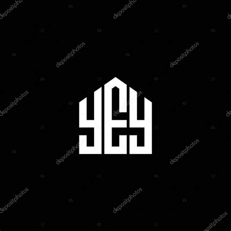 Diseño Del Logotipo De La Letra Yey Sobre Fondo Negro Yey Iniciales