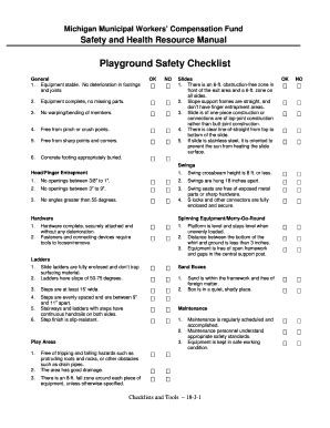 Fillable Online Playground Safety Checklist Fax Email Print Pdffiller