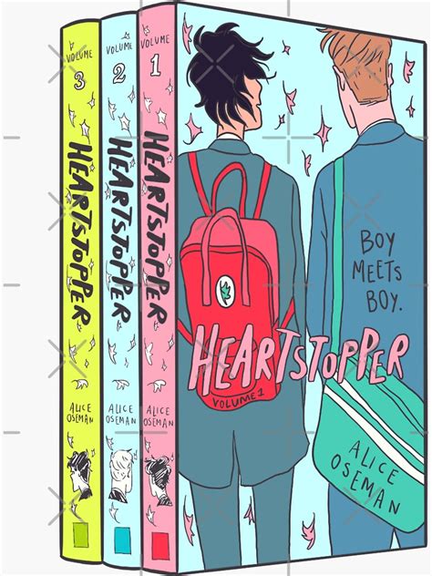 Heartstopper Books Sticker By Sarahxgrs Redbubble