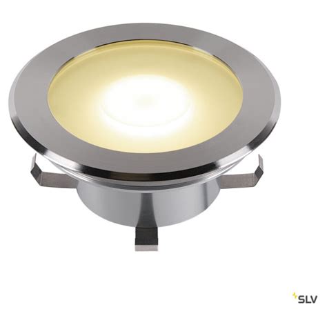 Slv 1006107 dasar flat 120 encastré de sol extérieur inox led 7w