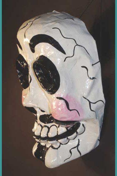 S5. Paper mache skull mask — Las Manos Magicas Folk Art, Masks, Jewelry ...