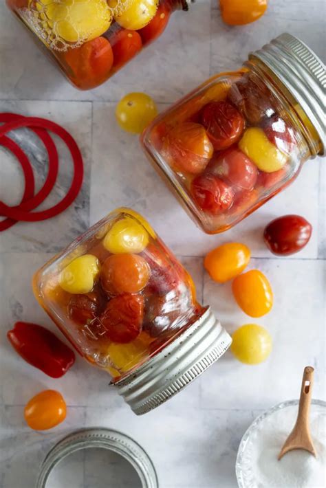 Easy Canned Cherry Tomatoes Water Bath Recipe Crave The Good