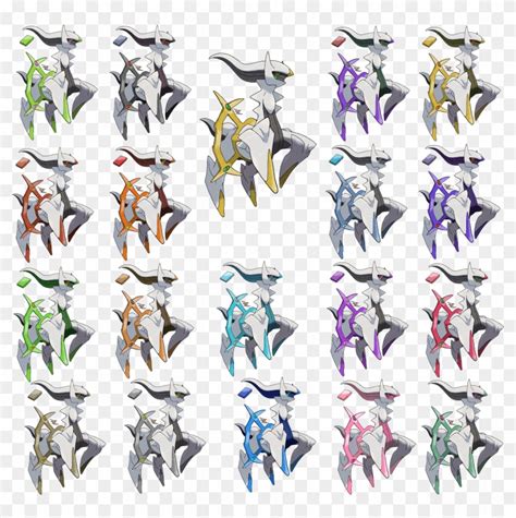 Arceus Has Many Diffident Forms - Pokemon Arceus All Types, HD Png ...