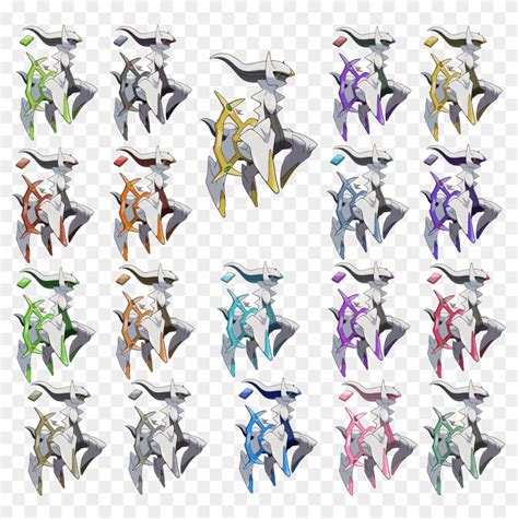 Arceus Has Many Diffident Forms - Pokemon Arceus All Types, HD Png ...