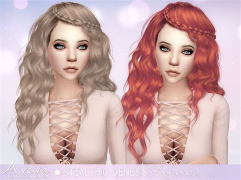 Aveira Sims 4 Stealthic S Genesis Hair Retextured Sims 4 Hairs