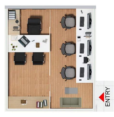 Travel Agency Office Plan Layout in 2024 | Office interior design ...