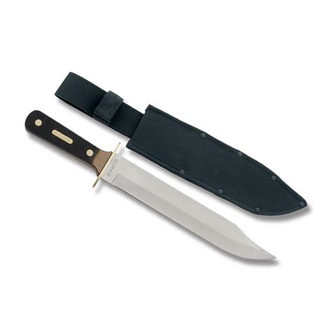 Schrade Old Timer Sawcut Bowie Knife With Sheath Red Hill Cutlery