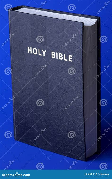 Holy Bible On The Blue Background Stock Photos Image 497913