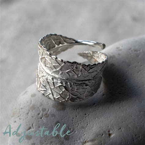 Sterling Silver Leaf Furl Ring By Martha Jackson Sterling Silver