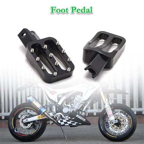 Foot Peg Pedals Black Footrests Cnc Fit For Crf Xr Dirt Pit