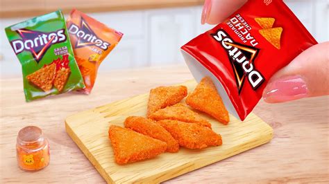 Crunchy Doritos Recipe 😋 How To Make Miniature Doritos Nacho Cheese 🍟 Snack Time Tina Mini