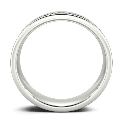 Jeulia Round Cut Sterling Silver Men S Band Jeulia UK