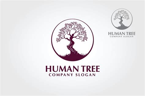 Human Tree Vector Logo Template This Logo Is A Trending And Multipurpose Could Be Used For