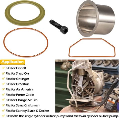 K Air Compressor Cylinder Sleeve Compression Ring Kit For Sears