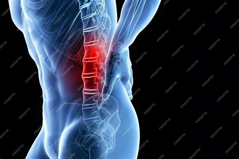 Premium AI Image | Medical illustration of low back pain lumbar pain