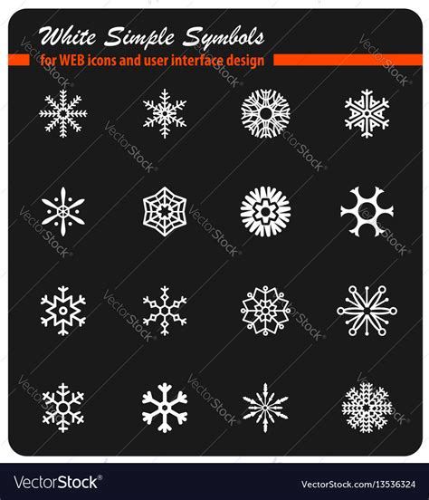 Set Of Snowflakes Royalty Free Vector Image VectorStock