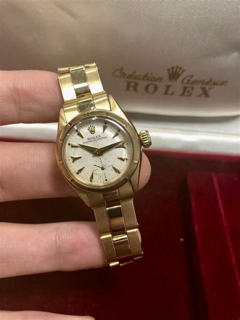 A Ladies 1957 Vintage Rolex 18ct Yellow Gold - Carr Watches