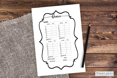 Bunco Score Sheet, Bunco Printables, Bunco Party, Bunco Score Cards, Instant Download, 4 Games ...