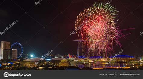 Fireworks in downtown SIngapore – Stock Editorial Photo © netfalls ...