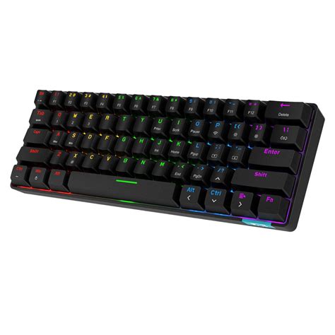 Mini Teclado Mecánico Rgb Retroiluminado Inalámbrico Bluetooth 61