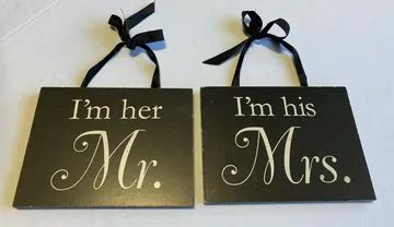 Chair Set Sign A Mr Mrs Black Sbl Rentals