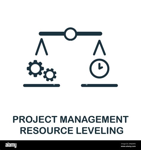 Resource Leveling Icon Monochrome Sign From Project Management