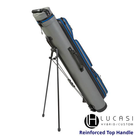 Lucasi Hybrid Cue Case Rival Grey Blue 4x8 • Billiards Direct