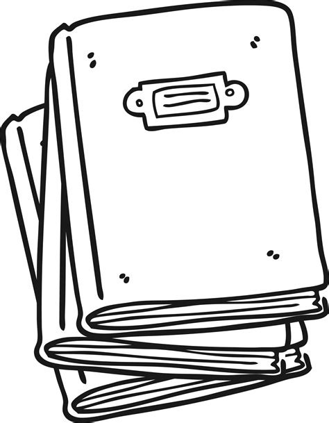 Black And White Cartoon Book Png