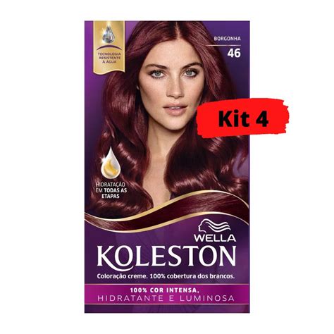 Tinta De Cabelo Koleston Wella Borgonha Kit Unid Submarino