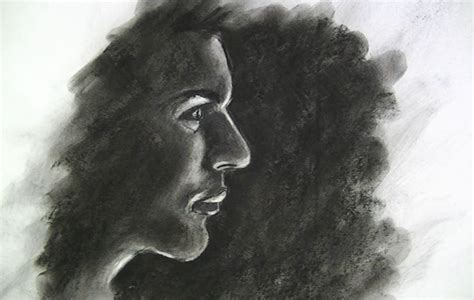 Powdered Charcoal Portrait Sketch